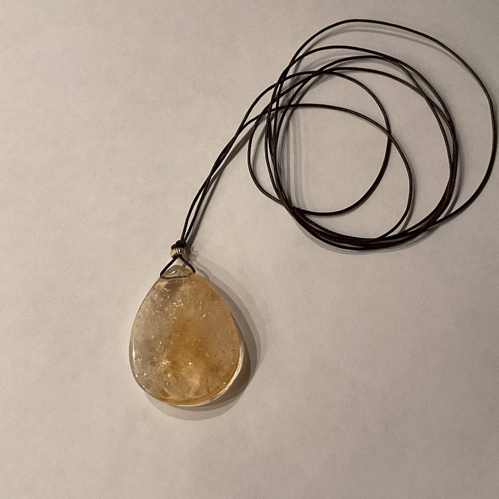 Citrine ⭐️ teardrop pendant necklace ⭐️ - Picture 5 of 6